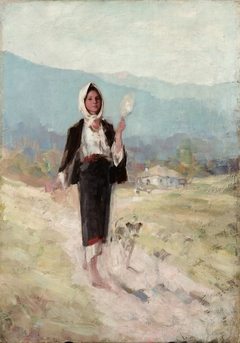 Peasant women with distaff by Nicolae Grigorescu