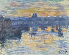 Port of Dieppe, Evening by Claude Monet