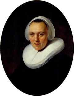 Portrait of a 40-year-old Woman, possibly Marretje Cornelisdr van Grotewal by Rembrandt