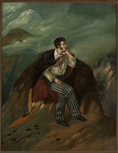 Portrait of Adam Mickiewicz on the rock of Judah by Walenty Wańkowicz