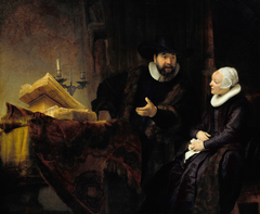 Portrait of Cornelis Claeszoon Anslo and his wife Aaltje Schouten by Rembrandt