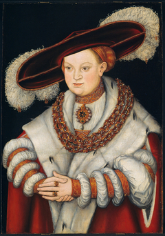 Portrait of Magdalena of Saxony, Wife of Elector Joachim II of Brandenburg by Lucas Cranach the Elder