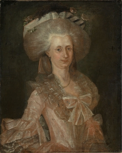 Portrait of Mrs. Vosgraf, b. Trochmann Knap by Heinrich Christian Friedrich Hosenfelder