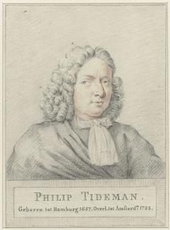 Portret van de schilder Philip Tideman by Tako Hajo Jelgersma