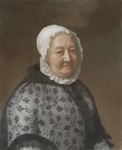 Portret van Marie Congnard-Batailhy, grootmoeder van de vrouw van de kunstenaar, bekend als 'La dame aux dentelles' by Jean-Etienne Liotard