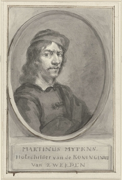 Portret van Martinus Mytens de Oude / Martin Mytens (der Ältere) by Aert Schouman