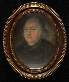 Portretminiatuur, borstbeeld van Mr. Herman Nederburgh by Johannes Anspach