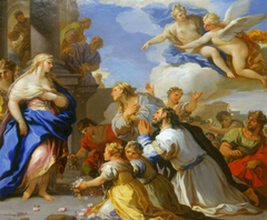 Psyche Honoured by the People by Luca Giordano