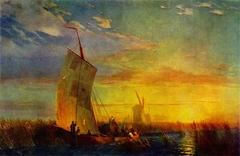 Reeds on the Dnieper by Ivan Ayvazovsky