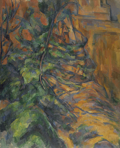 Rochers et branches à Bibémus by Paul Cézanne