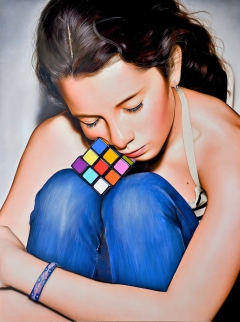 Rubik Girl by Victor Rodriguez