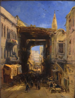 Rue dans la casbah d'Alger by Eugène Isabey