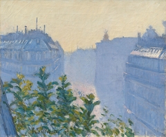 Rue Halévy, View from a Balcony by Gustave Caillebotte