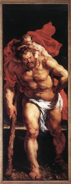 Saint Christopher (left outer door) by Peter Paul Rubens