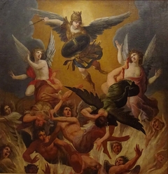 Saint Michel terrassant les anges rebelles by Claude-François Vignon