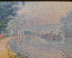 Samois, la berge, matin by Paul Signac