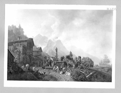 scene in the mountains by Heinrich Bürkel