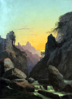 Schönau bei Teplitz (Klamm bei Schönau) by Carl Gustav Carus