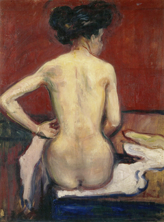 Seated Nude with her Back Turned by Edvard Munch