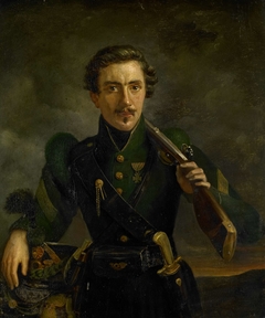 Self Portrait in the Uniform of the Jagers by Willem Jodocus Mattheus Engelberts