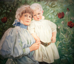 Self-portrait with her son by Jenny Nyström