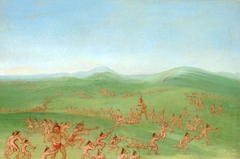 Sham Fight, Mandan Boys by George Catlin