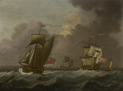 Ships in a Breeze by Francis Swaine