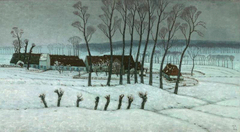 Snow at Berchem-Sainte-Agathe by William Degouve de Nuncques