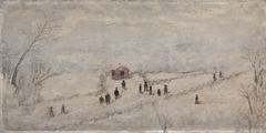 Snow Scene by Frank E Case