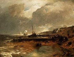 Strandszene by Andreas Achenbach