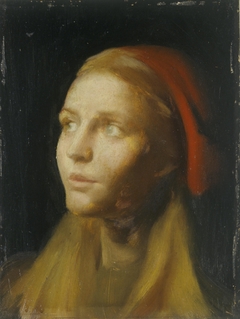 Study of a Girl’s Head by Edgar Herbert Thomas