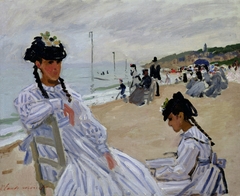 Sur la plage à Trouville by Claude Monet