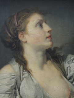 Tête de jeune fille by Jean-Baptiste Greuze