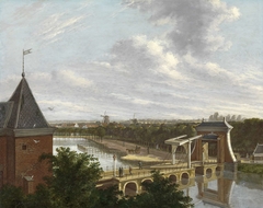 The Amsterdam Outer Canal near the Leidsepoort Seen from the Theatre by Johannes Jelgerhuis