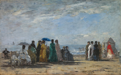 The Beach at Trouville by Eugène Louis Boudin