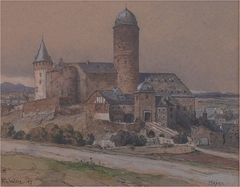 The Castle Genoveva in Mayen, Germany by Fritz von Wille