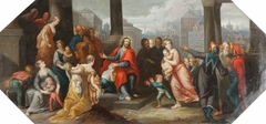 The Chirk Cabinet: Sinite parvulos venire ad Me ('Suffer the Little Children to Come unto Me') by studio of Frans Francken II