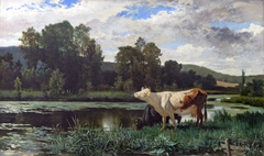 The cows by Édouard Debat-Ponsan