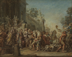 The Departure of Dido and Aeneas for the Hunt by Jean-Bernard Restout