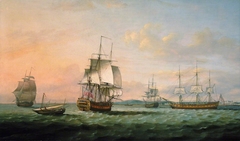 The East Indiaman 'York' and Other Vessels by Thomas Luny