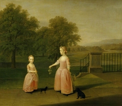 The Edgar Children: Charlotte Edgar (b. 1757) and her Sister Elizabeth Edgar of Red House Park, Ipswich by Arthur Devis