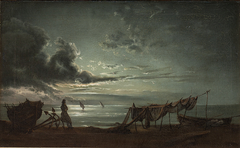 The Gulf of Naples. Moonlight by Johan Christian Dahl