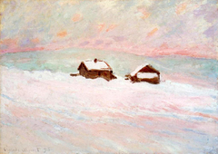 The Houses in the Snow, Norway by Claude Monet