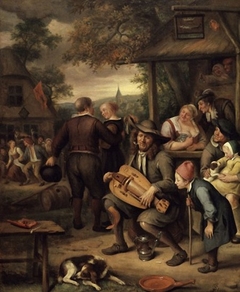 The Hurdy-Gurdy Man by Jan Steen