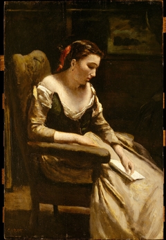 The Letter by Jean-Baptiste-Camille Corot