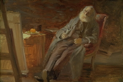 The Painter Vilhelm Kyhn Smoking his Pipe by Anna Ancher