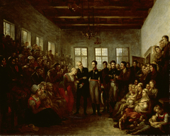 The Prince of Orange Visititing Flood Victims at the Almoners Orphanage, Amsterdam, on 14 February 1825 by Mattheus Ignatius van Bree