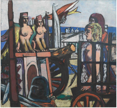 The removal of the sphinxes by Max Beckmann