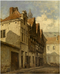 The Stoelstraatje and the tower of the Saint Paul's Church by Hendrik Frans Schaefels