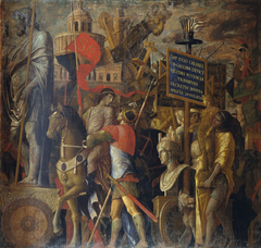 The Triumphs of Caesar: 2. The Bearers of Standards and Siege Equipment by Andrea Mantegna